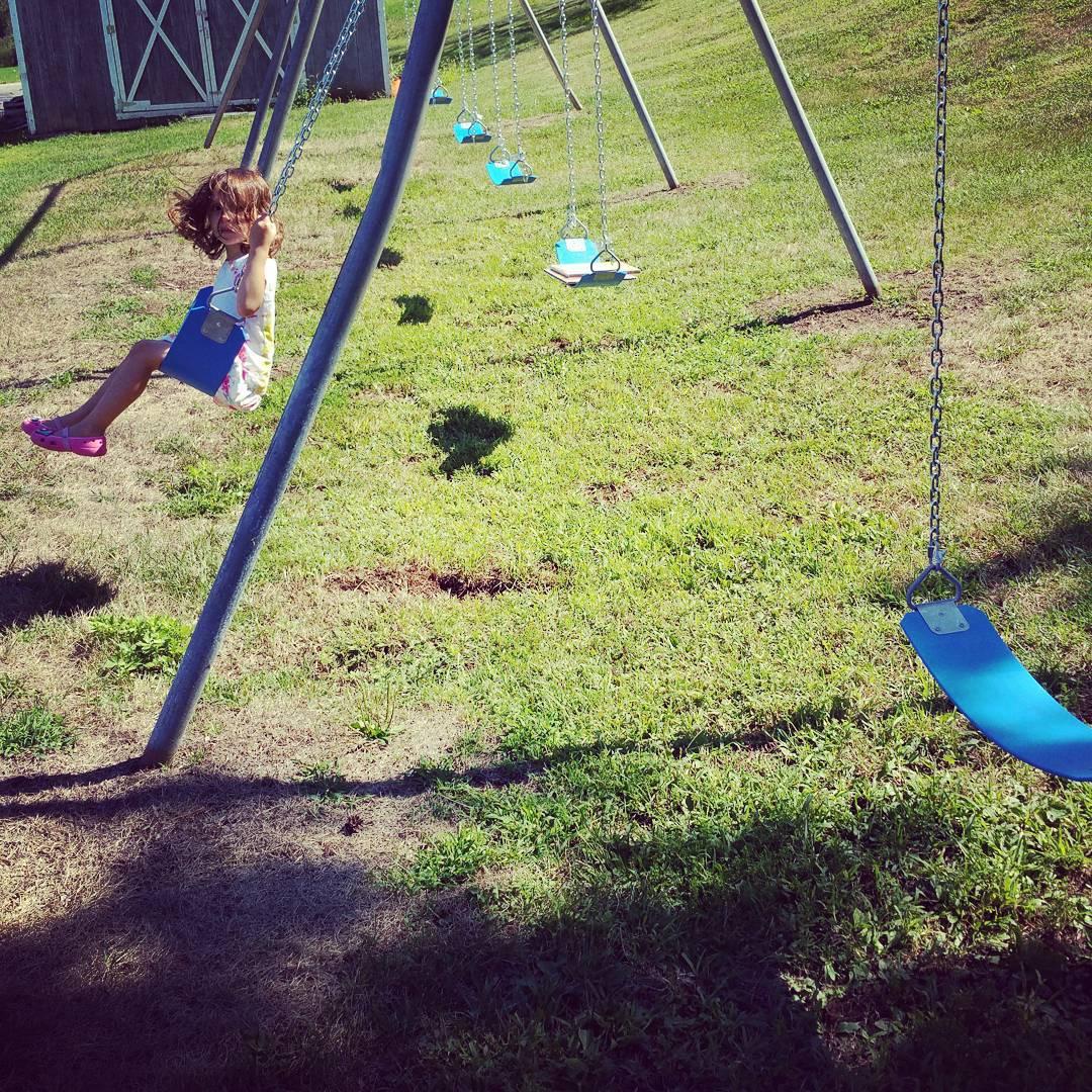 Breaking in the new swings&#8230;.