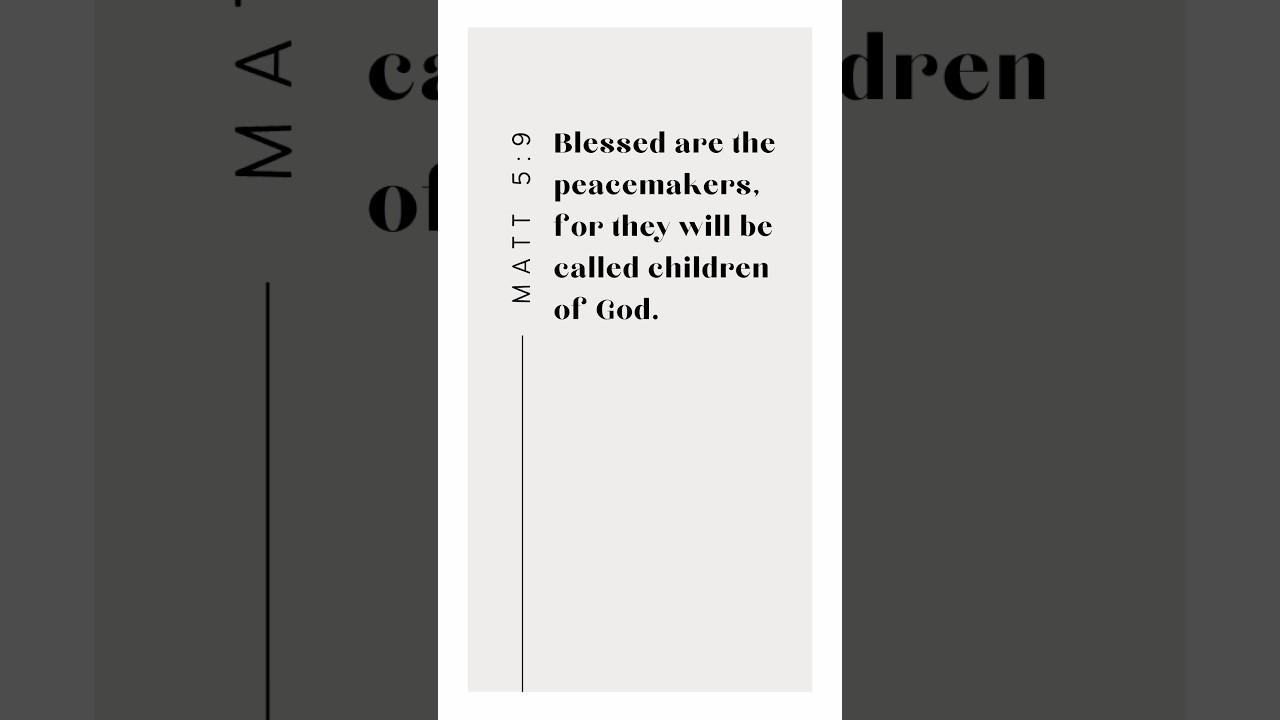 Blessed are the Peacemakers #conflictresolution  #churchcommunity #religion #livingfaith